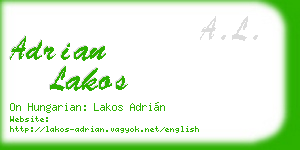 adrian lakos business card